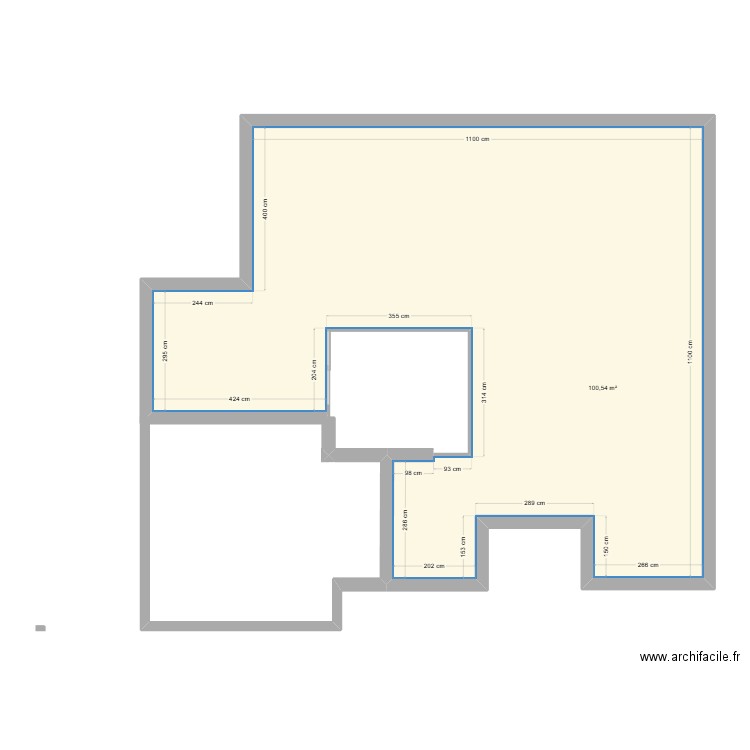 CHRISTINE. Plan de 1 pièce et 101 m2