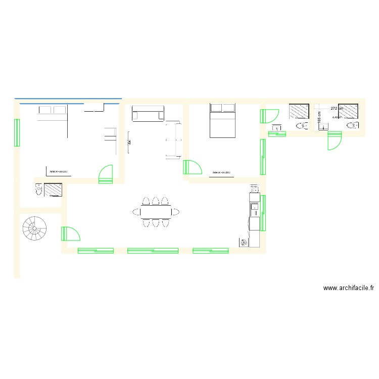 SURUKU RC. Plan de 1 pièce et 4 m2