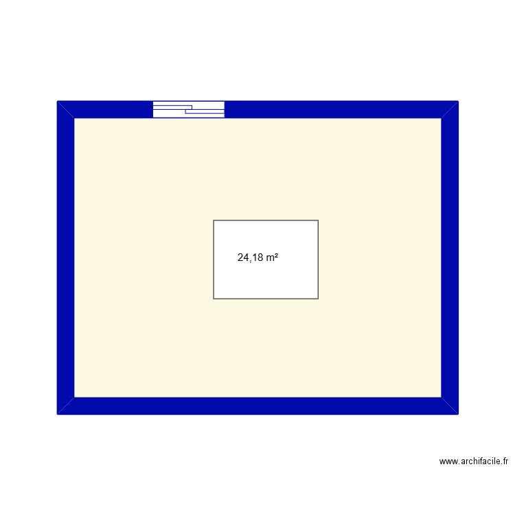 Projet cuisine. Plan de 1 pièce et 24 m2