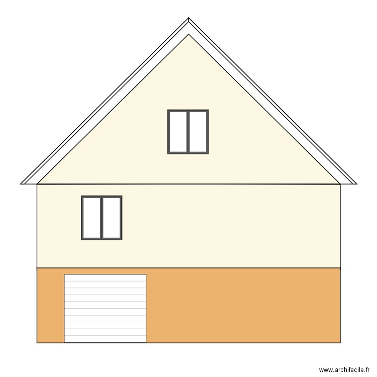 Façade projeté ouest. Plan de 0 pièce et 0 m2