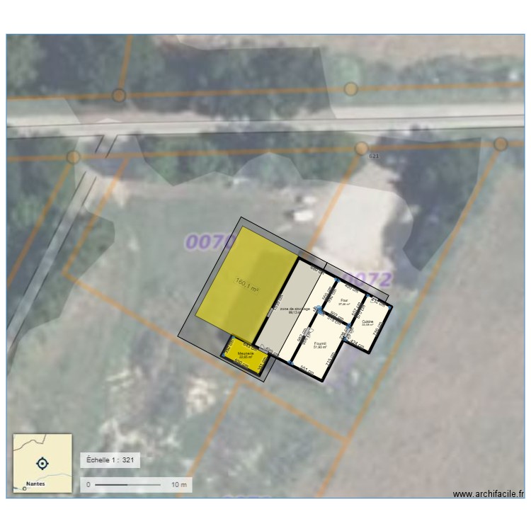 Fournil Breil. Plan de 5 pièces et 234 m2