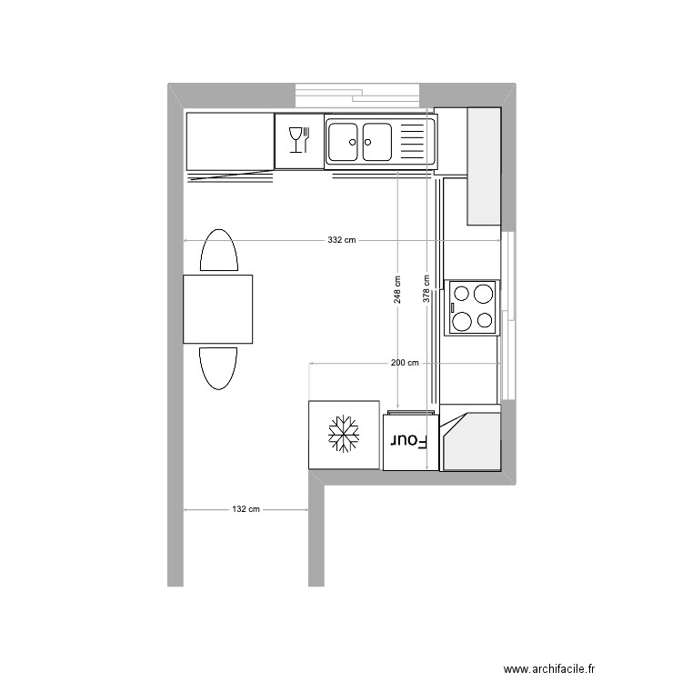 cuisine Claude TLV 3. Plan de 0 pièce et 0 m2