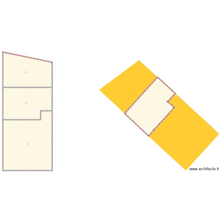 Parcelle vp. Plan de 4 pièces et 906 m2