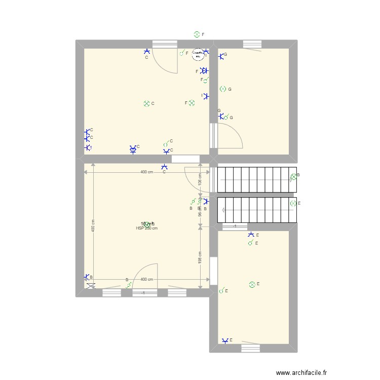 rose marie. Plan de 4 pièces et 46 m2