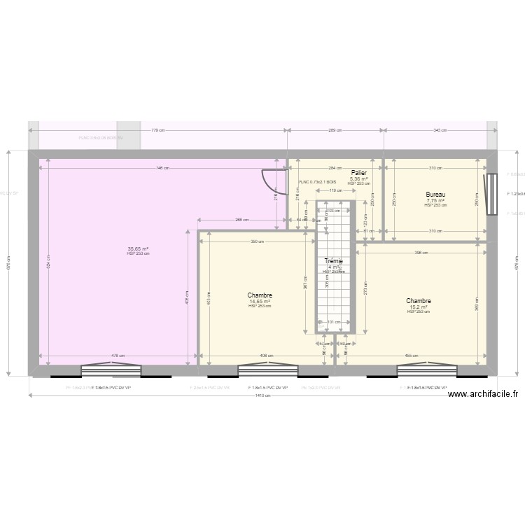 PELAUD. Plan de 17 pièces et 221 m2