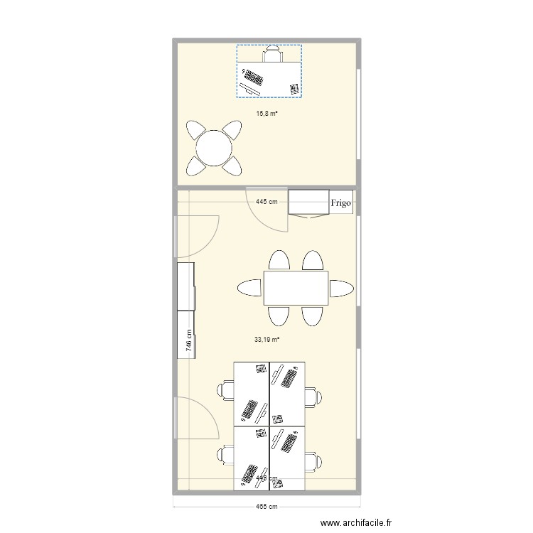 MPI Grand. Plan de 2 pièces et 49 m2