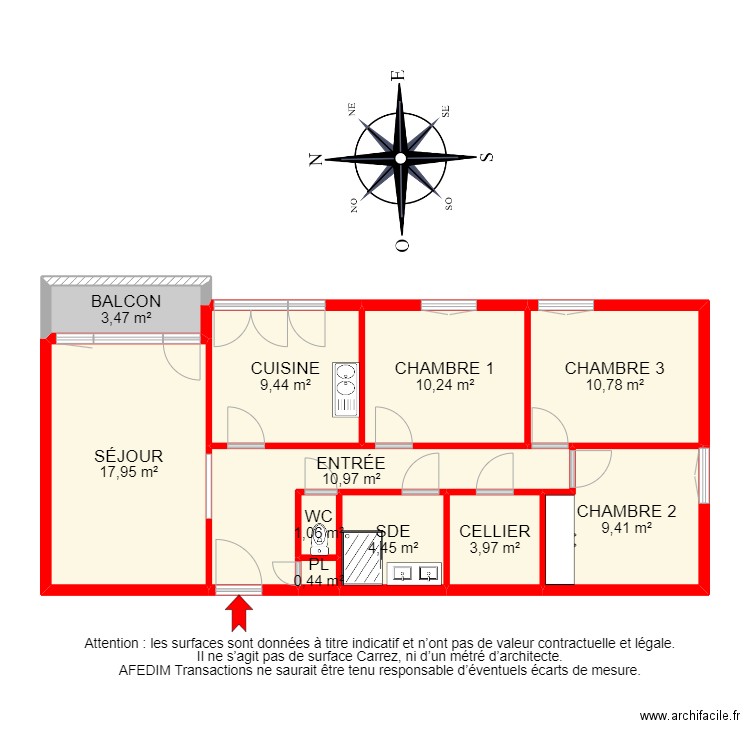 BI 23331 - . Plan de 14 pièces et 116 m2