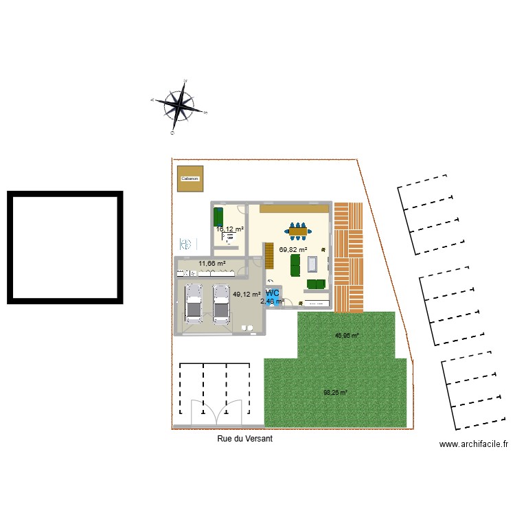 MI 148m² avec terrain à jour Buanderie. Plan de 11 pièces et 207 m2