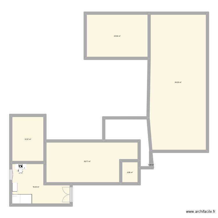 Chambre G. Plan de 7 pièces et 149 m2