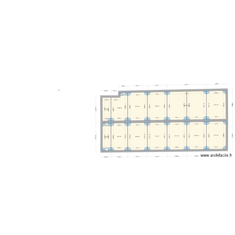 bassin G3. Plan de 13 pièces et 102 m2