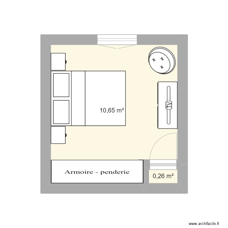 ARCON2. Plan de 2 pièces et 11 m2