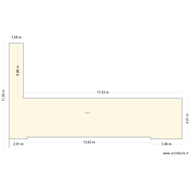 Raulin Camelas. Plan de 1 pièce et 93 m2