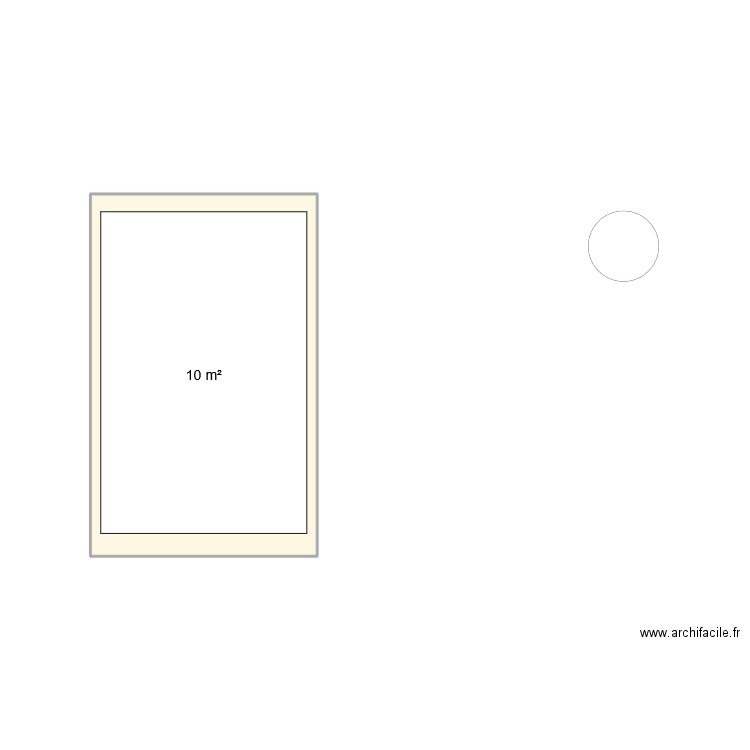 jardin. Plan de 1 pièce et 10 m2