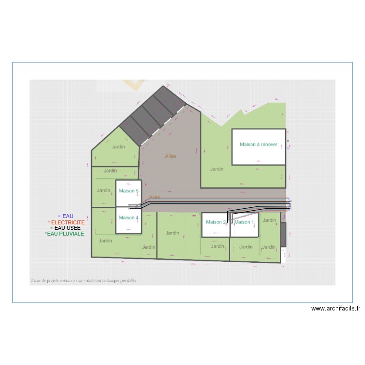 PLAN DE MASSE PROJET 25. Plan de 0 pièce et 0 m2