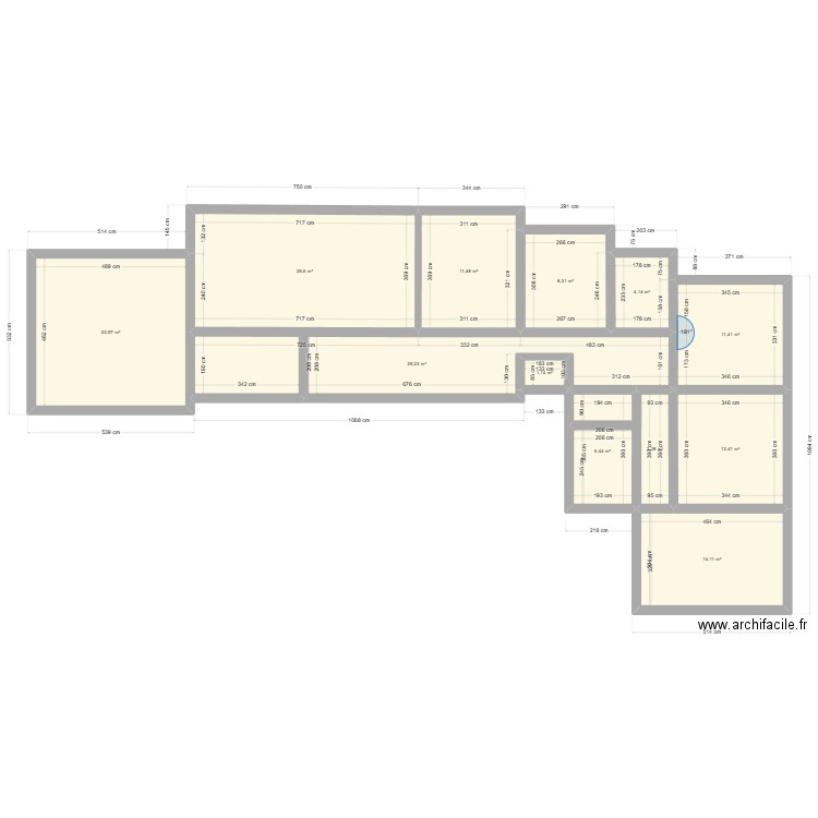 LA BREDE_Bis. Plan de 12 pièces et 148 m2