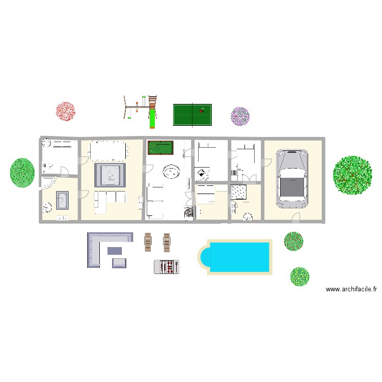 axelleMISSE. Plan de 5 pièces et 141 m2