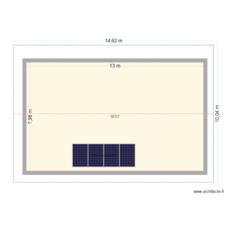 maison panneaux. Plan de 2 pièces et 207 m2