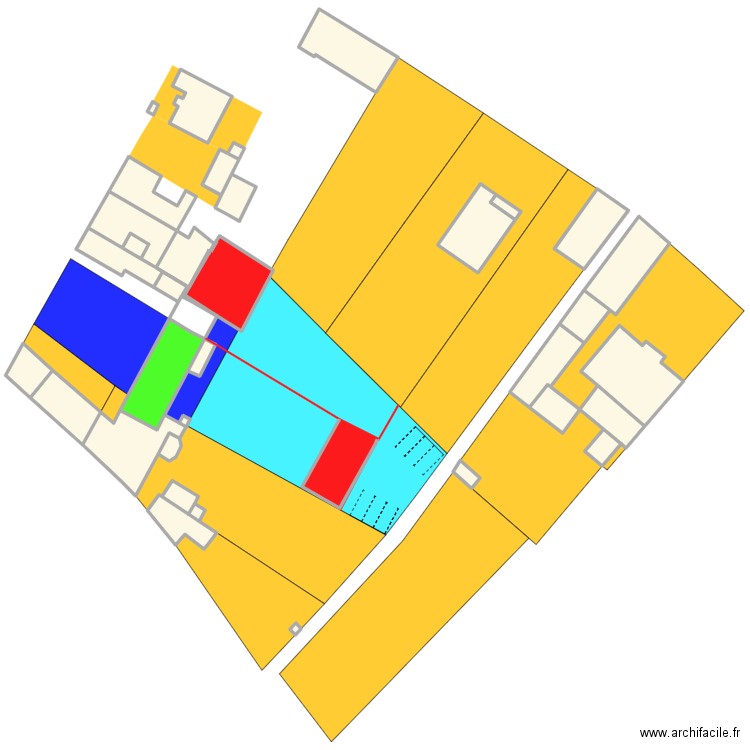 CADASTREOLERON POUR CU PROJET. Plan de 36 pièces et 1861 m2