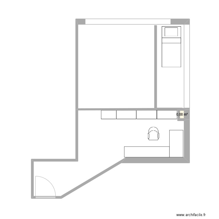 Pillulier. Plan de 1 pièce et 0 m2