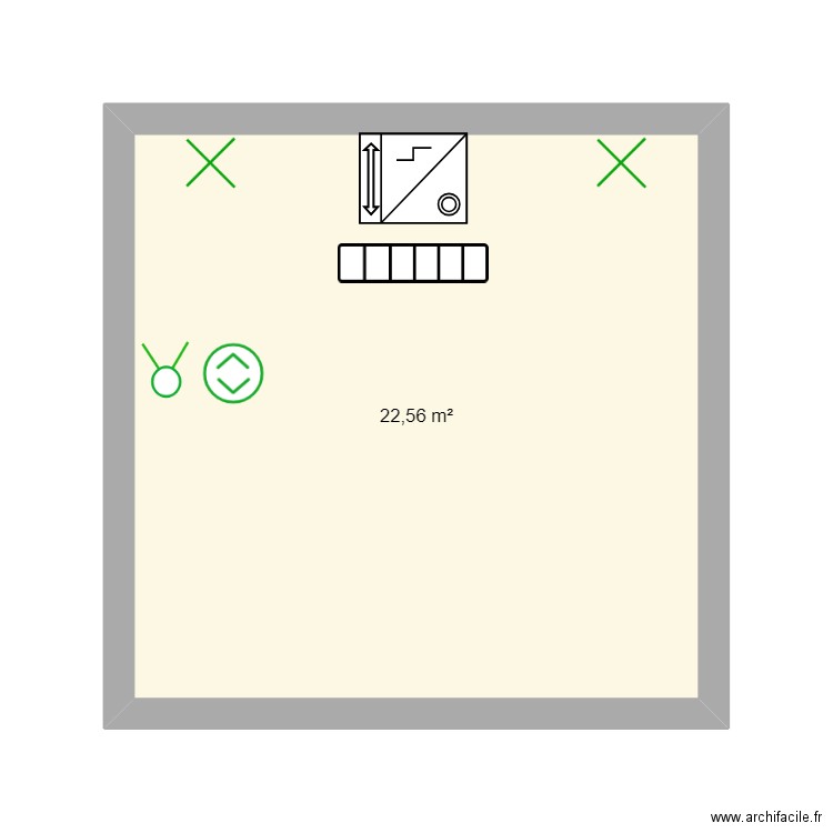 PREMIERE PLACO. Plan de 1 pièce et 23 m2