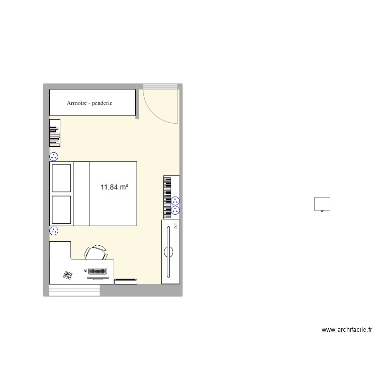 Maison castelnau. Plan de 1 pièce et 12 m2