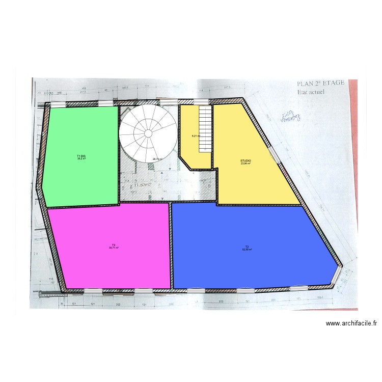 LIMOGES ETIENNE PEYRON R+2. Plan de 6 pièces et 183 m2