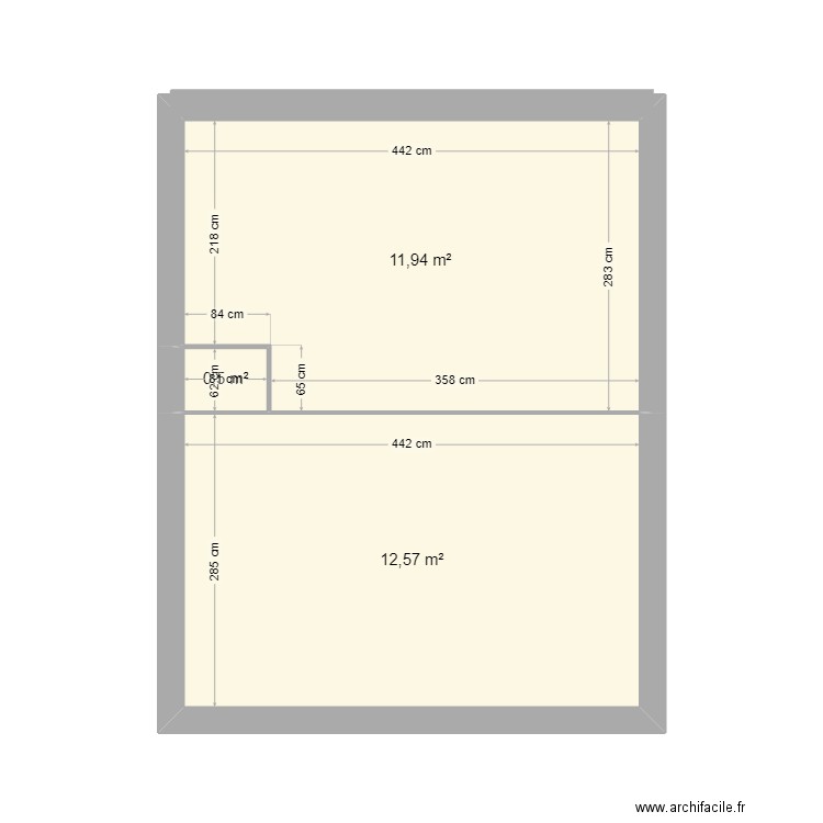 fanny1. Plan de 3 pièces et 25 m2