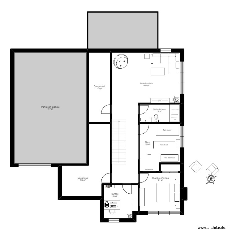 22993 sous-sol mai 2024. Plan de 11 pièces et 181 m2