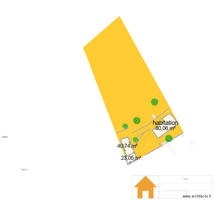 grange decazeville 78. Plan de 3 pièces et 144 m2