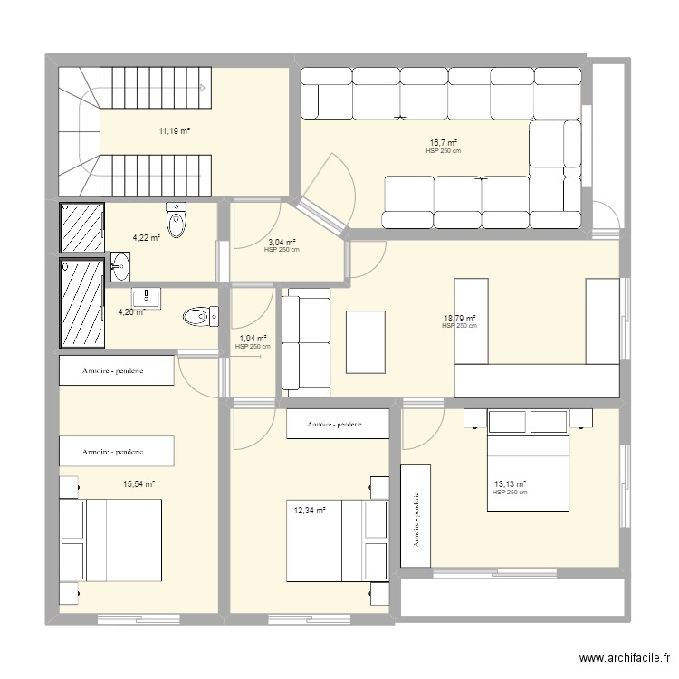 TIGUMI1234. Plan de 10 pièces et 101 m2