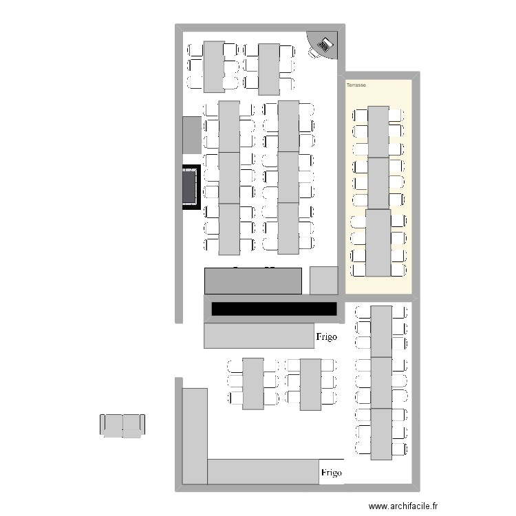 Sainte Christine V5. Plan de 2 pièces et 21 m2