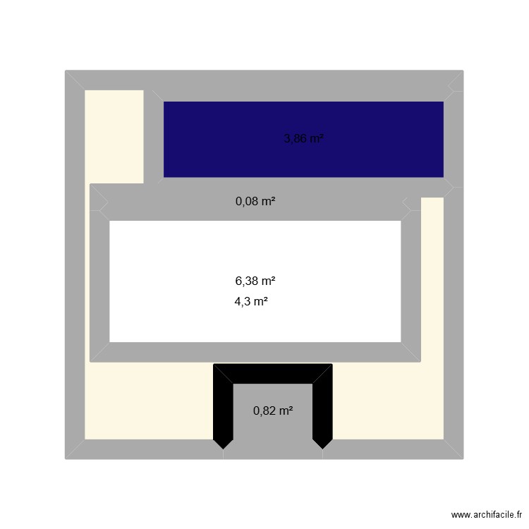 YERY GUEYE. Plan de 5 pièces et 26 m2