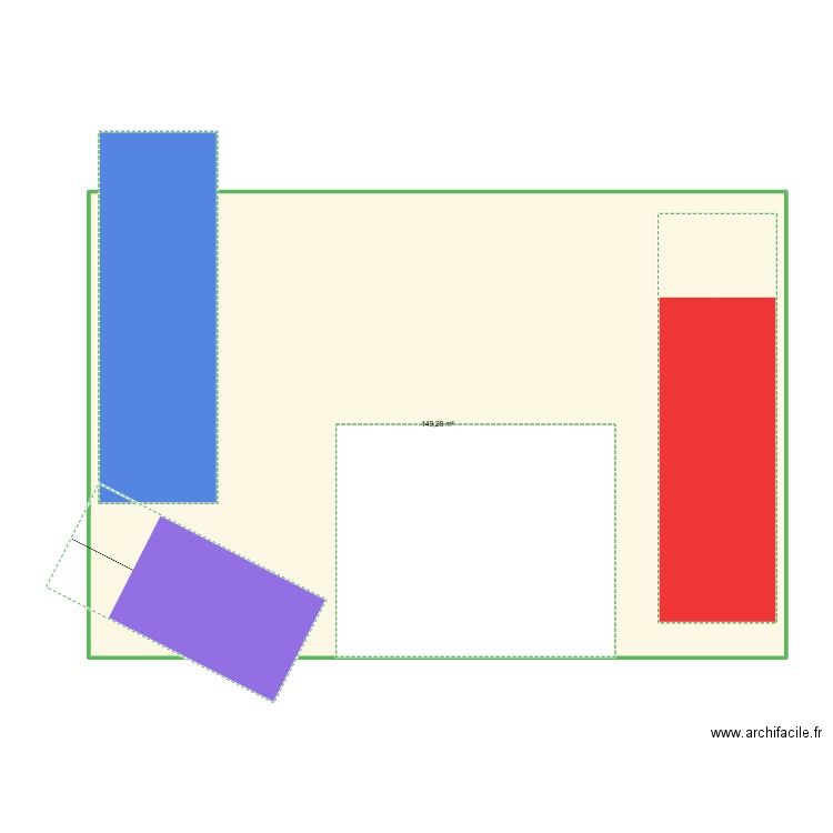 La Roche. Plan de 1 pièce et 149 m2