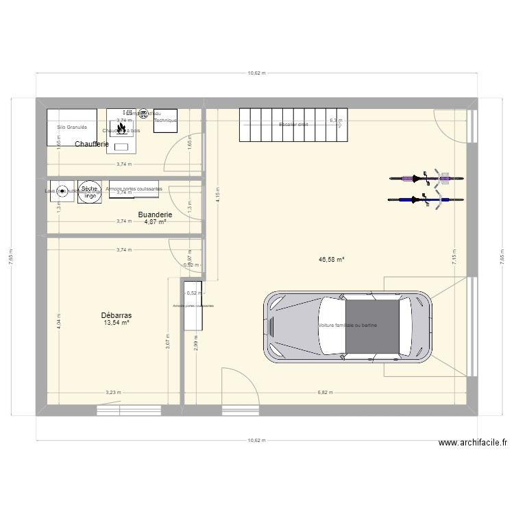 CHATEAUNEUF T6. Plan de 21 pièces et 228 m2