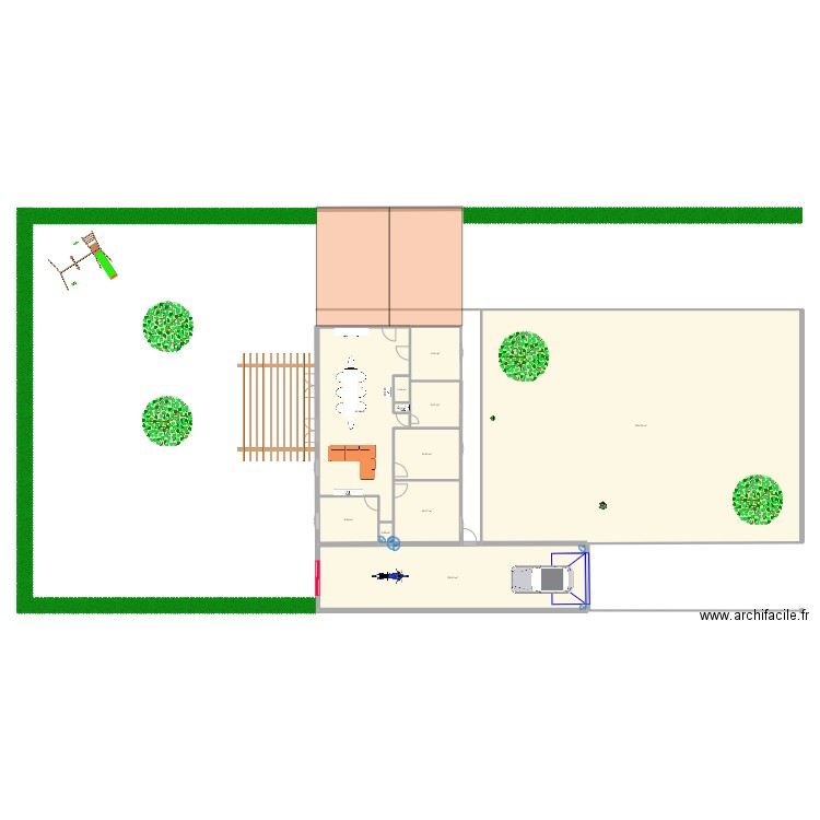 garage doudou et doudou. Plan de 11 pièces et 421 m2