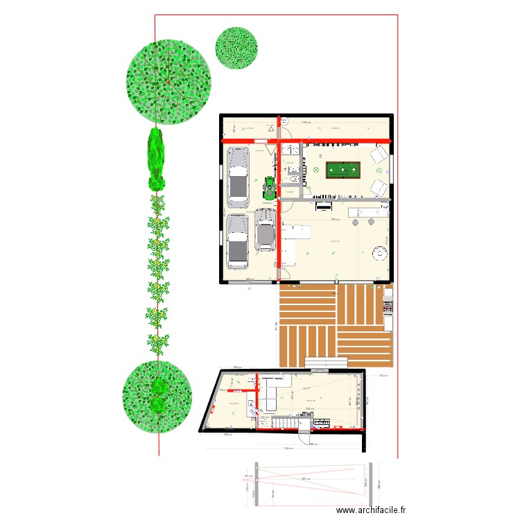 Gers Dépendances Bis3. Plan de 21 pièces et 355 m2