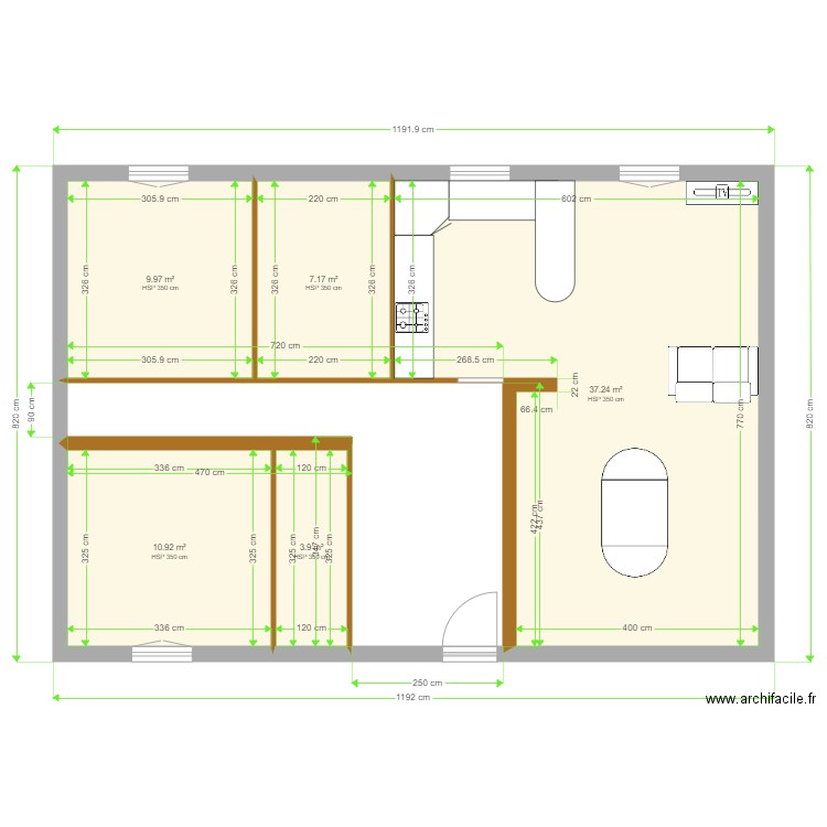 MAISON BRUNO 2. Plan de 5 pièces et 69 m2