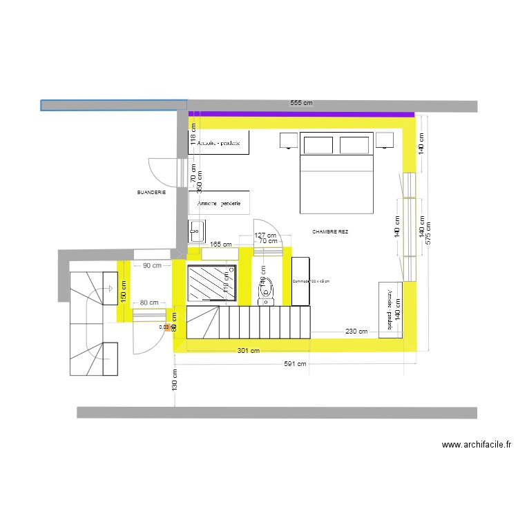 Projet 3 Molenbeek REZ a 130cm 5.11.24 v3.3. Plan de 0 pièce et 0 m2