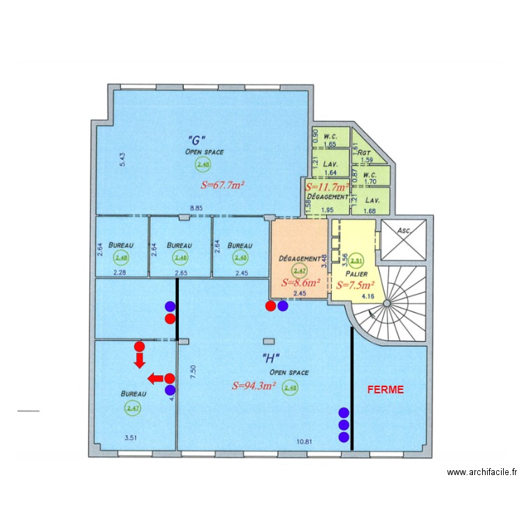 R+4 ATELIER BELLET. Plan de 0 pièce et 0 m2