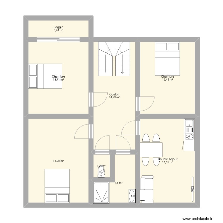 IGOHO ZEPHIR rdc. Plan de 8 pièces et 80 m2