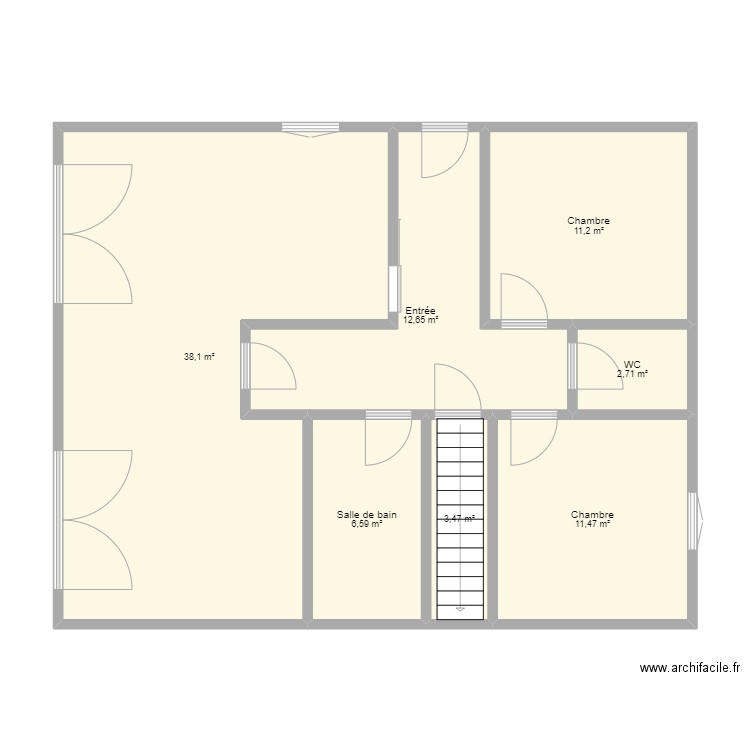 Maison zoe. Plan de 7 pièces et 86 m2