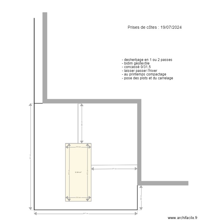 Plan Philippe Marie-Laure-2. Plan de 1 pièce et 10 m2