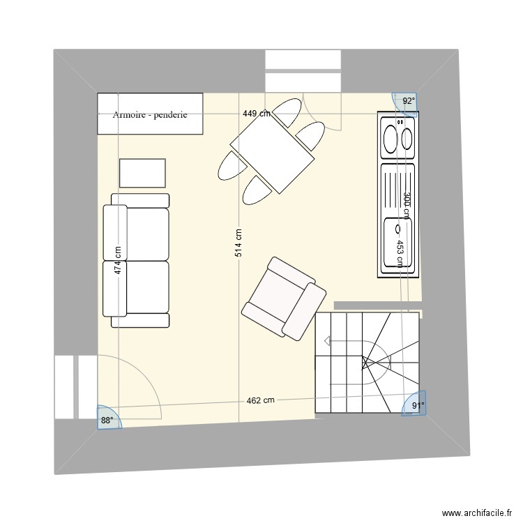 Bergerie ET0.20241125. Plan de 1 pièce et 21 m2