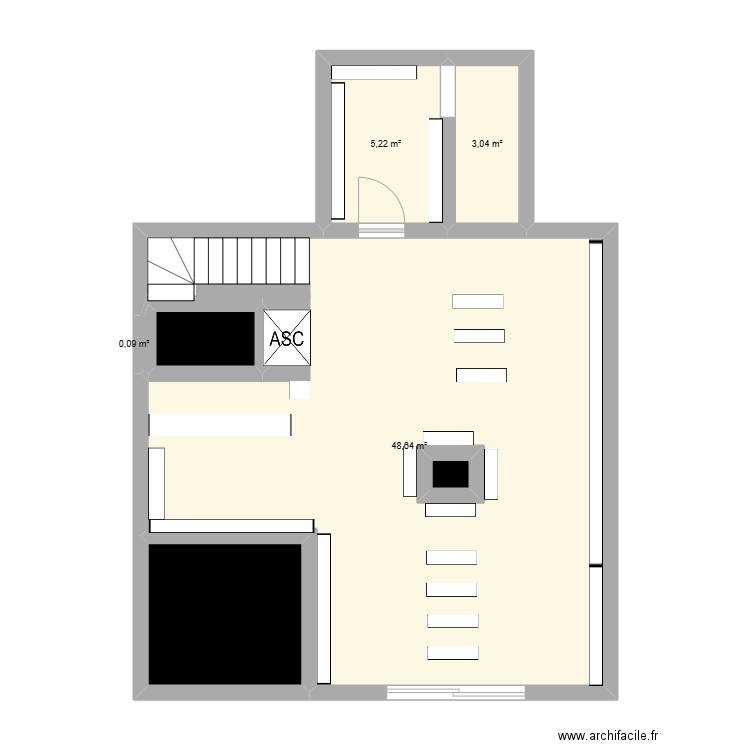 jsfb. Plan de 7 pièces et 67 m2