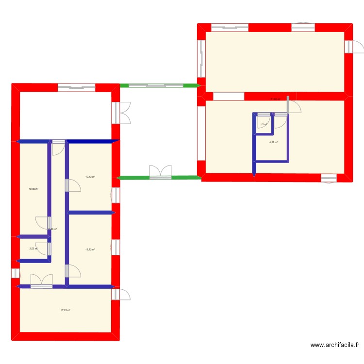 Plan pref 2 Le Feuillay. Plan de 9 pièces et 145 m2