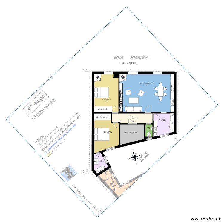 47 PF V3. Plan de 10 pièces et 147 m2