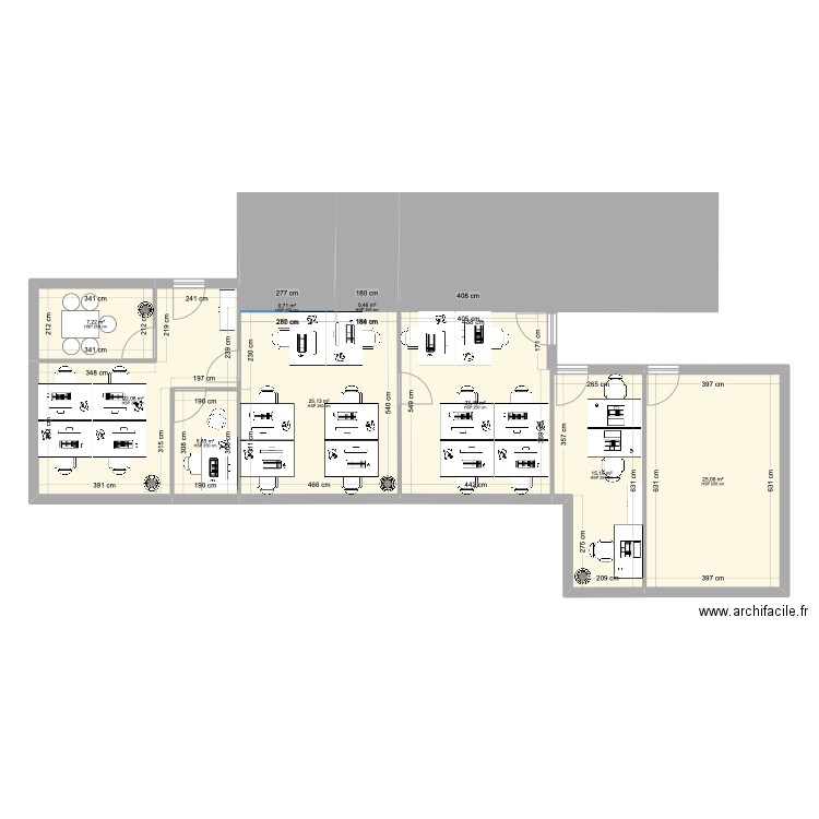 FASEC - Version 2. Plan de 9 pièces et 125 m2