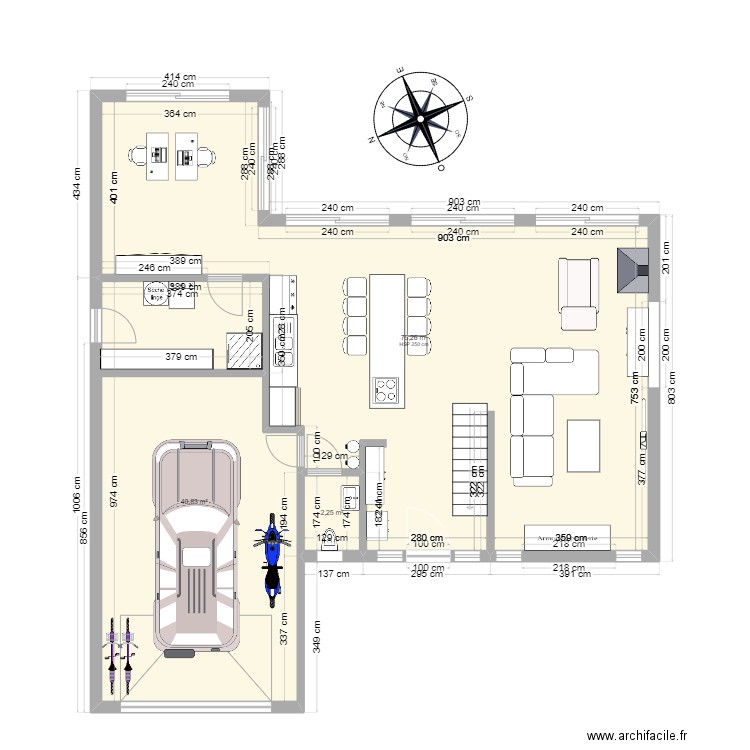 Messe 4 12022025. Plan de 10 pièces et 206 m2