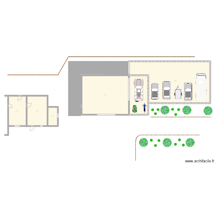 Extension Teurtheville. Plan de 6 pièces et 312 m2