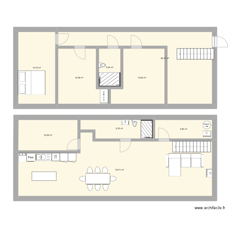 IDEA. Plan de 9 pièces et 149 m2